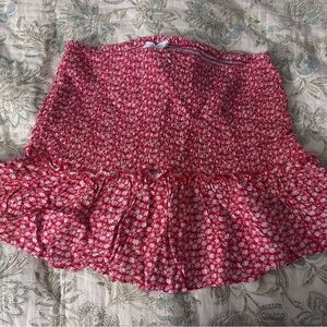 Floral Red Women's Skirt
